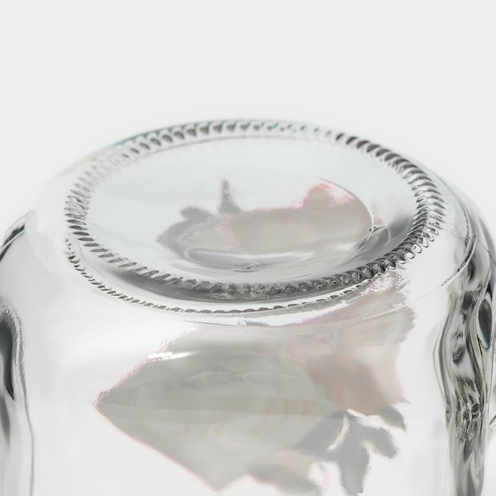 Банка стеклянная Доляна «Счастье», 450 мл, 10×7,5×13 см, с ручкой, крышкой и трубочкой - фото 1907204029