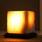 Соляной светильник с диммером "Куб-арома" 1-2кг, Е14 15Вт, 100% белая соль, 12х11х11 см - Фото 3