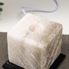 Соляной светильник с диммером "Куб-арома" 1-2кг, Е14 15Вт, 100% белая соль, 12х11х11 см - Фото 5