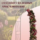 Арка садовая, 240×125×36.5 см, для вьющихся растений, металлическая, зелёная, «Волна» - Фото 4