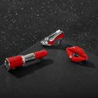 Брошь «Губы и помада», цвет красно-белый в серебре - Фото 1