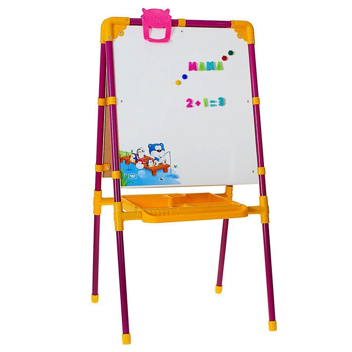 Мольберт детский, двусторонний, размер 1040 × 516 × 70 мм, цвет сиреневый - Фото 1