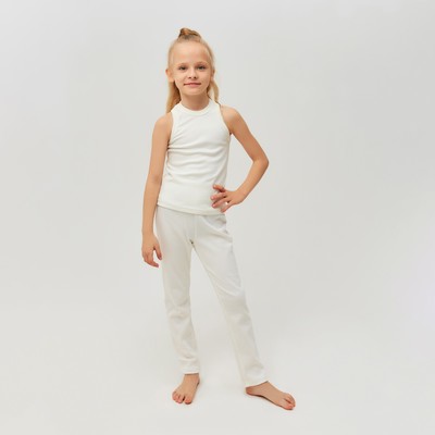 Брюки домашние для девочки MINAKU: Home collection kids цвет экрю, рост 140 см