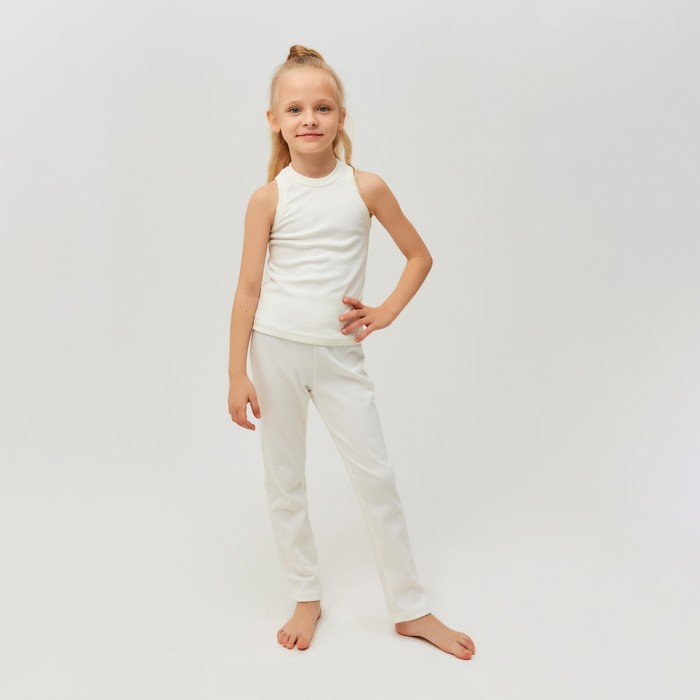 Брюки домашние для девочки MINAKU: Home collection kids цвет экрю, рост 140 см