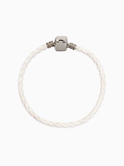 Браслет для шармов «Бусинка», основа, цвет белый в серебре, 18 см