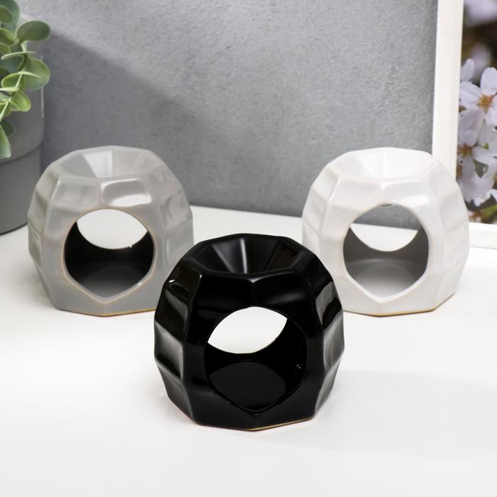 Аромалампа для эфирных масел «Геометрия», керамика, 8×8×8 см, МИКС