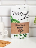 Набор кухонных полотенец «Доляна» Fines herbes, 2 шт., белые, 35×60 см - Фото 5