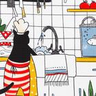 Полотенце кухонное Доляна «Котик на кухне» 35х60 см, 100% хл, 160г/м2 - Фото 3