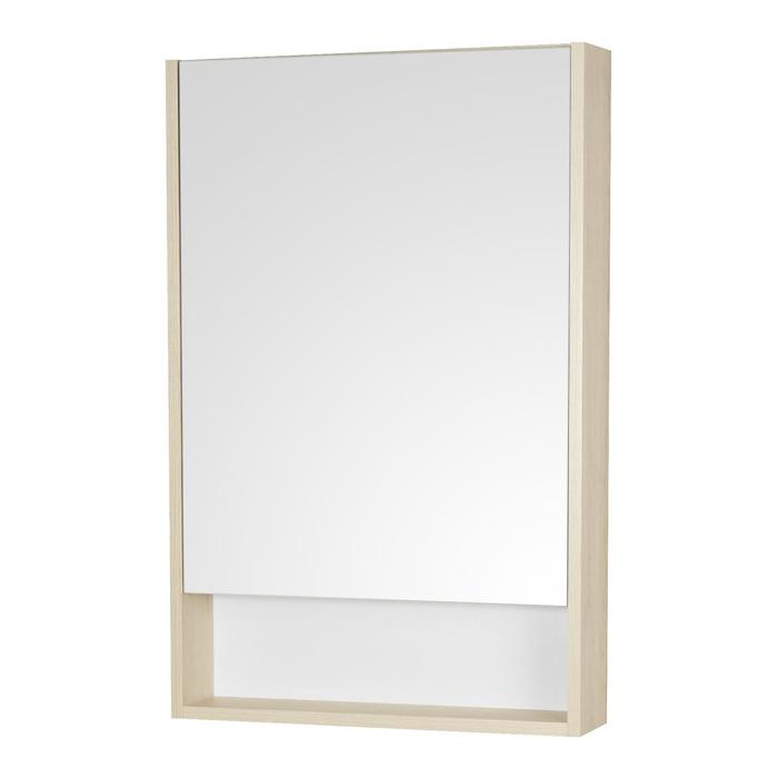 Зеркальный шкаф Aquaton «Сканди 55», цвет белый, дуб верона - Фото 1