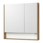 Зеркальный шкаф Aquaton «Сканди 90», цвет белый, дуб рустикальный - фото 295113880
