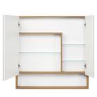Зеркальный шкаф Aquaton «Сканди 90», цвет белый, дуб рустикальный - Фото 2