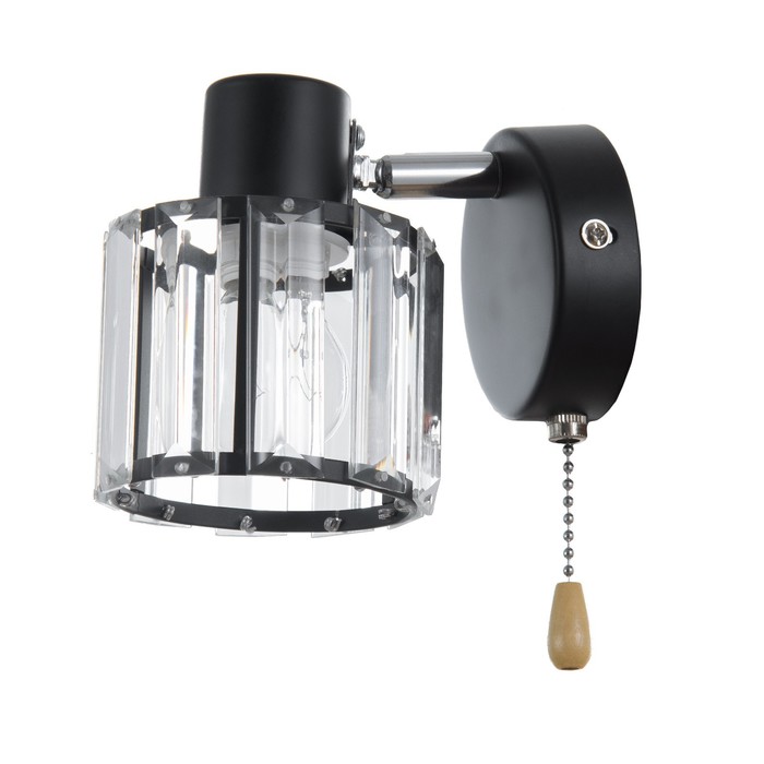 Бра BayerLux 59386/1, E14, 1×40 Вт, 19×11×12 см, чёрное - Фото 1