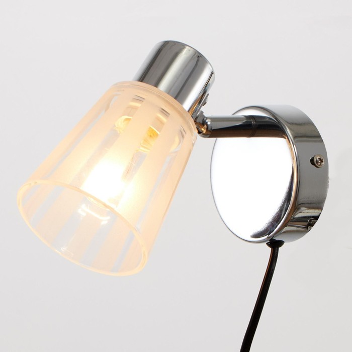 Бра с проводом 59391/1 E14 40 Вт хром 15×11×15 см - Фото 1