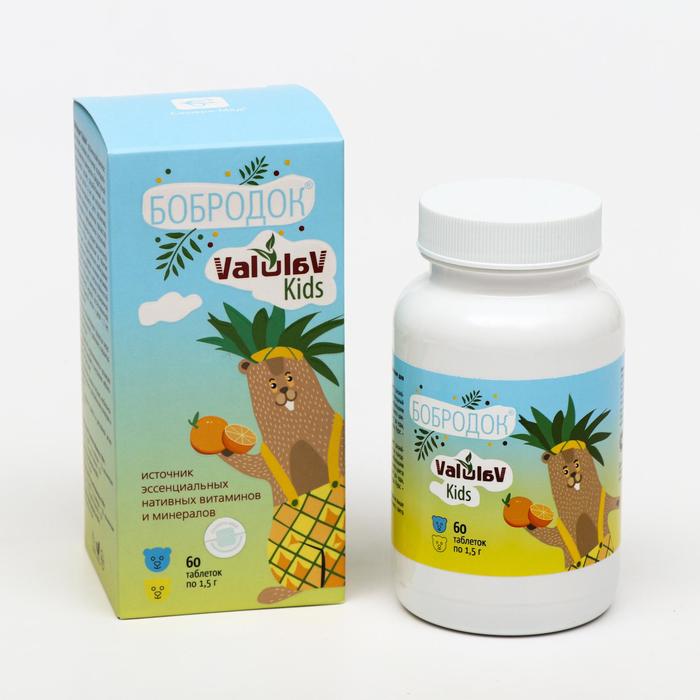 Бобродок ValulaV Kids витаминный, 60 таблеток - Фото 1