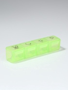 Таблетница, 9.7×2.7×1.7 см, 4 секции, зелёная - Фото 3