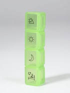 Таблетница, 9.7×2.7×1.7 см, 4 секции, зелёная - Фото 4