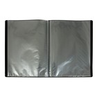 Папка 20 вкладышей А4, Сalligrata, карман на корешке, 600 мкм, 15 мм черная - фото 8945367