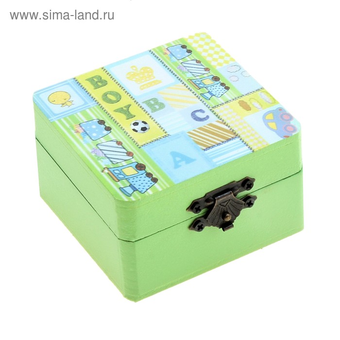 Шкатулка "Детские игрушки" 8х8х5 см - Фото 1