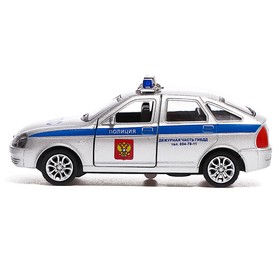 

Машина металлическая LADA Priora полиция, открываются двери, инерция