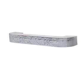 Потолочный карниз двухрядный «Вензель», 220 см, цвет серебро светло-серый