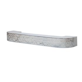 Потолочный карниз двухрядный «Вензель», 220 см, цвет серебро слоновая кость