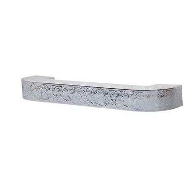 Потолочный карниз трёхрядный «Вензель», 160 см, цвет серебро светло-серый