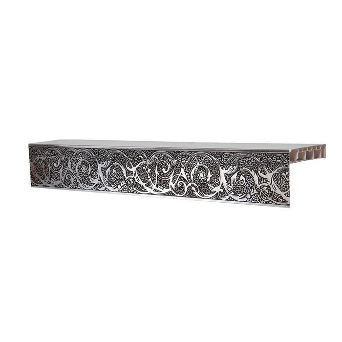 Потолочный карниз двухрядный «Цезарь Вензель», 240 см, цвет серебро шоколад