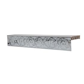 Потолочный карниз двухрядный «Цезарь Вензель», 260 см, цвет серебро светло-серый