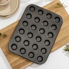 Форма для выпечки «Жаклин. Круг», 35×26 см, 24 ячейки, антипригарное покрытие, цвет чёрный - Фото 2
