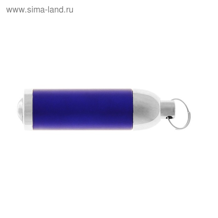 Фонарик 1 светодиод на кольце 5 х 1,5 см, синий - Фото 1