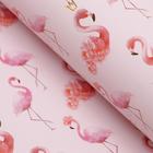Набор бумаги упаковочной глянцевой "Фламинго", 2 листа 50 × 70 см - фото 6393672