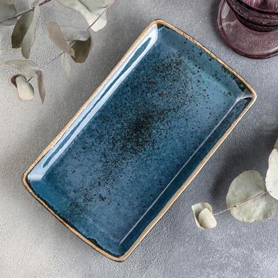 Блюдо фарфоровое Blu reattivo, 12×20,5 см