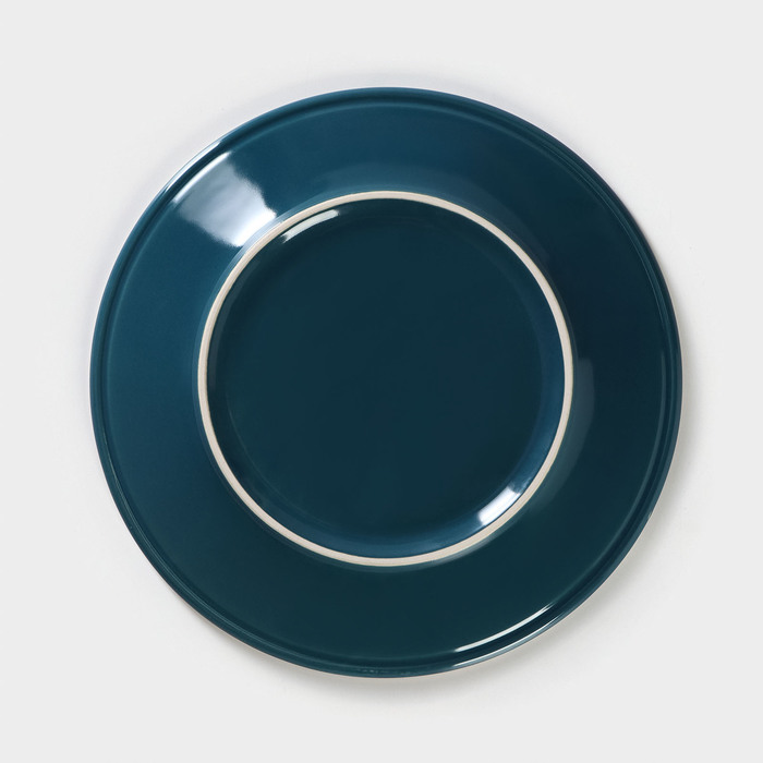 Тарелка фарфоровая Blu reattivo, d=24 см - фото 1908663536