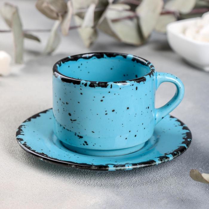 Чайная пара Acquamarino, чашка 200 мл, блюдце d=15,5 см - Фото 1