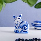 Сувенир гжель «Улитка», бело-синий,керамика, - Фото 2
