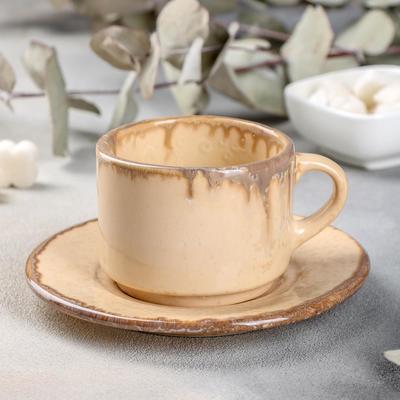 Чайная пара Crema cristallina, чашка 200 мл, блюдце d=15,5 см, h= 6,5 см