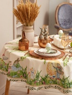 Скатерть «Этель» Easter, d=148 см±3 см, хлопок 100%, саржа 190 г/м² - Фото 2