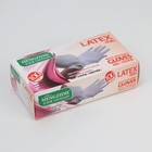 Перчатки хозяйственные латексные неопудренные, размер M, 100 шт/уп, цена за 1 шт, цвет белый - Фото 5