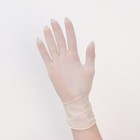 Перчатки хозяйственные латексные неопудренные, размер S, 100 шт/уп, цена за 1 шт, цвет белый - Фото 2