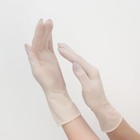 Перчатки хозяйственные латексные неопудренные, размер S, 100 шт/уп, цена за 1 шт, цвет белый - Фото 4