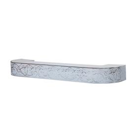 Потолочный карниз двухрядный «Вензель», 220 см, цвет серебро белый