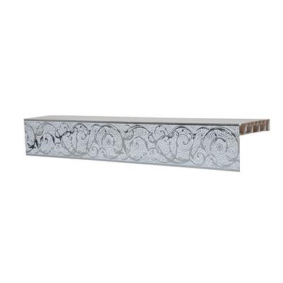 Потолочный карниз трёхрядный «Эконом Вензель», 340 см, цвет серебро белый