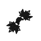 Клипса садовая «Кленовый лист» для крепления теневой сетки, пластиковая, чёрная - Фото 2