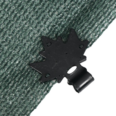 Клипса садовая «Кленовый лист», для крепления теневой сетки, пластиковая, чёрная