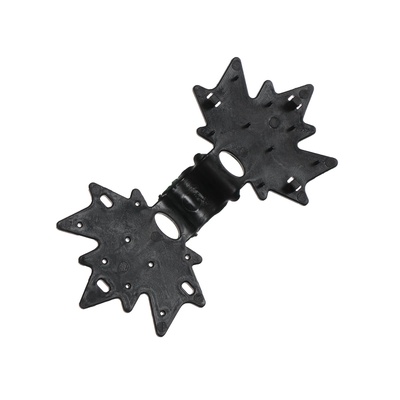 Клипса садовая «Кленовый лист», для крепления теневой сетки, пластиковая, чёрная