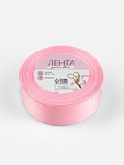 Лента репсовая, 40 мм, 23±1 м, светло-розовая №04 - Фото 5
