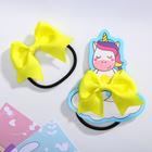 Резинка для волос с бантом «Единорог» 9,5 х 8 см - Фото 3