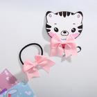 Резинка для волос с бантом «Котик» 9.5×8 см - Фото 3