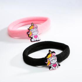 Резинки для волос «Единорог», 2 шт.