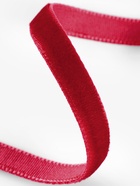 Лента бархатная, 6 мм, 18±1 м, красная №40 - Фото 2